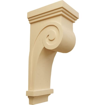 Ekena Millwork 4 1/2"W x 5 5/8"D x 12"H Scroll Corbel , Alder COR04X05X12SCAL
